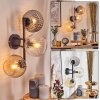 Koyoto Kogellampje, Wandlamp Amber, Duidelijk, Rookkleurig, 3-lichts