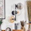 Koyoto Kogellampje, Wandlamp Amber, Duidelijk, Rookkleurig, 3-lichts