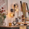 Koyoto Kogellampje, Wandlamp Amber, Duidelijk, Rookkleurig, 3-lichts