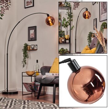 Koyoto Staande lamp, Booglampen Zwart, 1-licht