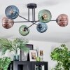 Koyoto Plafondlamp, Kogellampje 78 cm Blauw, Groen, Koperkleurig, 6-lichts
