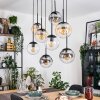 Gastor Hanglamp, Kogellampje, Hanglamp Amber, Duidelijk, Rookkleurig, 8-lichts
