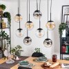 Gastor Hanglamp, Kogellampje, Hanglamp Amber, Duidelijk, Rookkleurig, 8-lichts