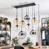 Gastor Hanglamp, Kogellampje, Hanglamp Amber, Chroom, Duidelijk, Rookkleurig, 8-lichts
