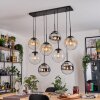 Gastor Hanglamp, Kogellampje, Hanglamp Amber, Chroom, Duidelijk, Rookkleurig, 8-lichts