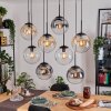 Gastor Hanglamp, Kogellampje, Hanglamp Amber, Duidelijk, Rookkleurig, 8-lichts