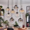 Gastor Hanglamp, Kogellampje, Hanglamp Amber, Duidelijk, Rookkleurig, 8-lichts