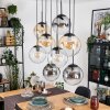 Gastor Hanglamp, Kogellampje, Hanglamp Amber, Duidelijk, Rookkleurig, 8-lichts