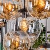 Gastor Hanglamp, Kogellampje, Hanglamp Amber, Chroom, Duidelijk, Rookkleurig, 8-lichts