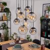 Gastor Hanglamp, Kogellampje, Hanglamp Amber, Duidelijk, Rookkleurig, 8-lichts