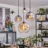 Koyoto Hanglamp, Kogellampje, Cluster hanglamp Amber, Chroom, Duidelijk, Rookkleurig, 4-lichts