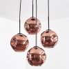 Ripoll Hanglamp, Kogellampje, Cluster hanglamp Koperkleurig, 4-lichts