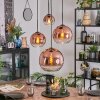 Koyoto Hanglamp, Kogellampje, Cluster hanglamp Duidelijk, Koperkleurig, 4-lichts