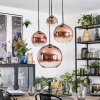 Koyoto Hanglamp, Kogellampje, Cluster hanglamp Duidelijk, Koperkleurig, 4-lichts