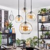 Koyoto Hanglamp, Kogellampje, Cluster hanglamp Amber, Duidelijk, 4-lichts