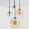 Koyoto Hanglamp, Kogellampje, Cluster hanglamp Amber, Duidelijk, 4-lichts