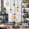 Koyoto Hanglamp, Kogellampje, Cluster hanglamp Amber, Duidelijk, 4-lichts