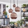 Koyoto Hanglamp, Kogellampje, Cluster hanglamp Koperkleurig, 4-lichts