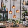 Ripoll Hanglamp, Kogellampje, Cluster hanglamp Duidelijk, Koperkleurig, 4-lichts