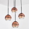 Ripoll Hanglamp, Kogellampje, Cluster hanglamp Duidelijk, Koperkleurig, 4-lichts