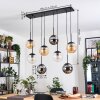 Gastor Hanglamp, Kogellampje, Hanglamp Amber, Chroom, Duidelijk, Rookkleurig, 8-lichts