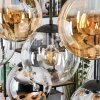 Gastor Hanglamp, Kogellampje, Hanglamp Amber, Chroom, Duidelijk, Rookkleurig, 8-lichts