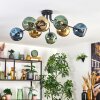 Ripoll Plafondlamp, Kogellampje Blauw, Goud, Groen, 8-lichts