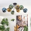 Ripoll Plafondlamp, Kogellampje Blauw, Goud, Groen, 8-lichts