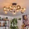 Koyoto Plafondlamp, Kogellampje 89 cm Amber, Duidelijk, Rookkleurig, 12-lichts