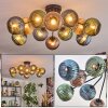 Koyoto Plafondlamp, Kogellampje 89 cm Blauw, Groen, Koperkleurig, 12-lichts