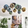 Koyoto Plafondlamp, Kogellampje 89 cm Blauw, Goud, Groen, 12-lichts