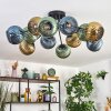 Koyoto Plafondlamp, Kogellampje 89 cm Blauw, Goud, Groen, 12-lichts