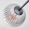 Koyoto Plafondlamp, Kogellampje 80 cm Amber, Duidelijk, Rookkleurig, 6-lichts