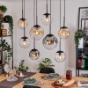 Gastor Hanglamp, Kogellampje, Hanglamp Amber, Duidelijk, Rookkleurig, 8-lichts