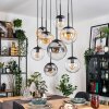 Gastor Hanglamp, Kogellampje, Hanglamp Amber, Duidelijk, Rookkleurig, 8-lichts