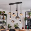 Gastor Hanglamp, Kogellampje, Hanglamp Amber, Duidelijk, Rookkleurig, 8-lichts