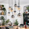 Gastor Hanglamp, Kogellampje, Hanglamp Amber, Duidelijk, Rookkleurig, 8-lichts