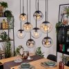 Gastor Hanglamp, Kogellampje, Hanglamp Amber, Duidelijk, Rookkleurig, 8-lichts