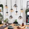 Gastor Hanglamp, Kogellampje, Hanglamp Amber, Duidelijk, Rookkleurig, 8-lichts
