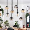 Gastor Hanglamp, Kogellampje, Hanglamp Amber, Duidelijk, Rookkleurig, 8-lichts