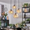 Ripoll Hanglamp, Kogellampje, Cluster hanglamp Amber, Duidelijk, 4-lichts