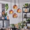 Ripoll Hanglamp, Kogellampje, Cluster hanglamp Duidelijk, Koperkleurig, 4-lichts