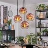 Ripoll Hanglamp, Kogellampje, Cluster hanglamp Duidelijk, Koperkleurig, 4-lichts