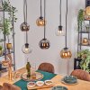 Koyoto Hanglamp, Kogellampje, Hanglamp Amber, Chroom, Duidelijk, Rookkleurig, 6-lichts