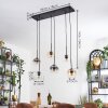 Koyoto Hanglamp, Kogellampje, Hanglamp Amber, Duidelijk, Rookkleurig, 6-lichts