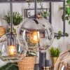 Koyoto Hanglamp, Kogellampje, Hanglamp Amber, Duidelijk, Rookkleurig, 6-lichts