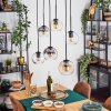 Koyoto Hanglamp, Kogellampje, Hanglamp Amber, Duidelijk, Rookkleurig, 6-lichts