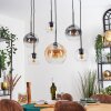 Koyoto Hanglamp, Kogellampje, Hanglamp Amber, Duidelijk, Rookkleurig, 6-lichts