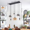 Koyoto Hanglamp, Kogellampje, Hanglamp Amber, Duidelijk, Rookkleurig, 6-lichts