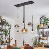 Koyoto Hanglamp, Kogellampje, Hanglamp Amber, Duidelijk, Rookkleurig, 6-lichts
